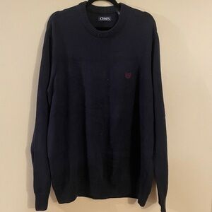 Chaps Navy Blue Crew Neck Sweater Size LT